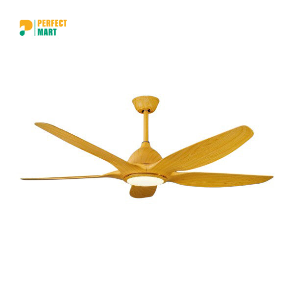 Yamada 60" Pine Wood Undelight Remote Ceiling Fan Y-523