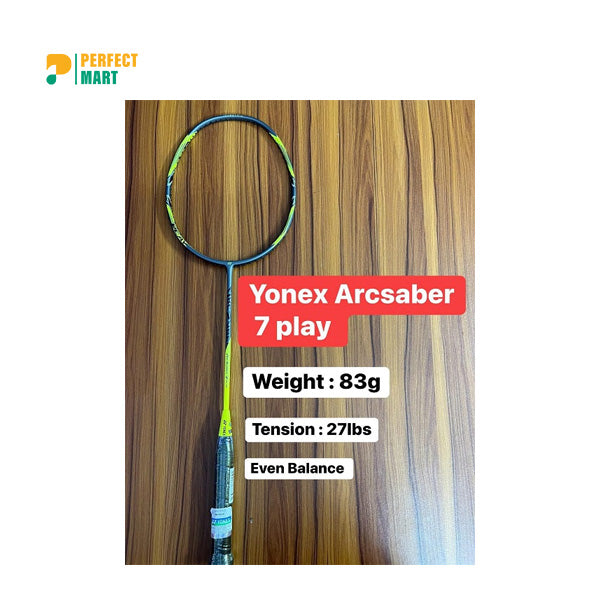 Yonex Arcsaber 7 Play 4U Badminton Racket - Grey , Yellow