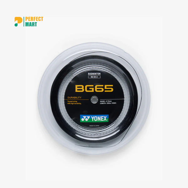 Yonex BG65 - 200m Badminton String Reel [Black]