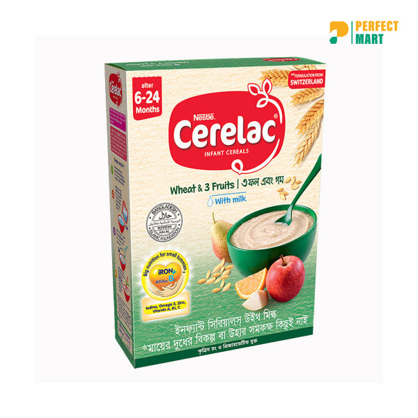 Nestle Cerelac 3 Fruits Wheat & Milk 400gm (BIB)