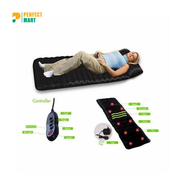 Full Body Massage Mat with 9 Massaging Points – Black